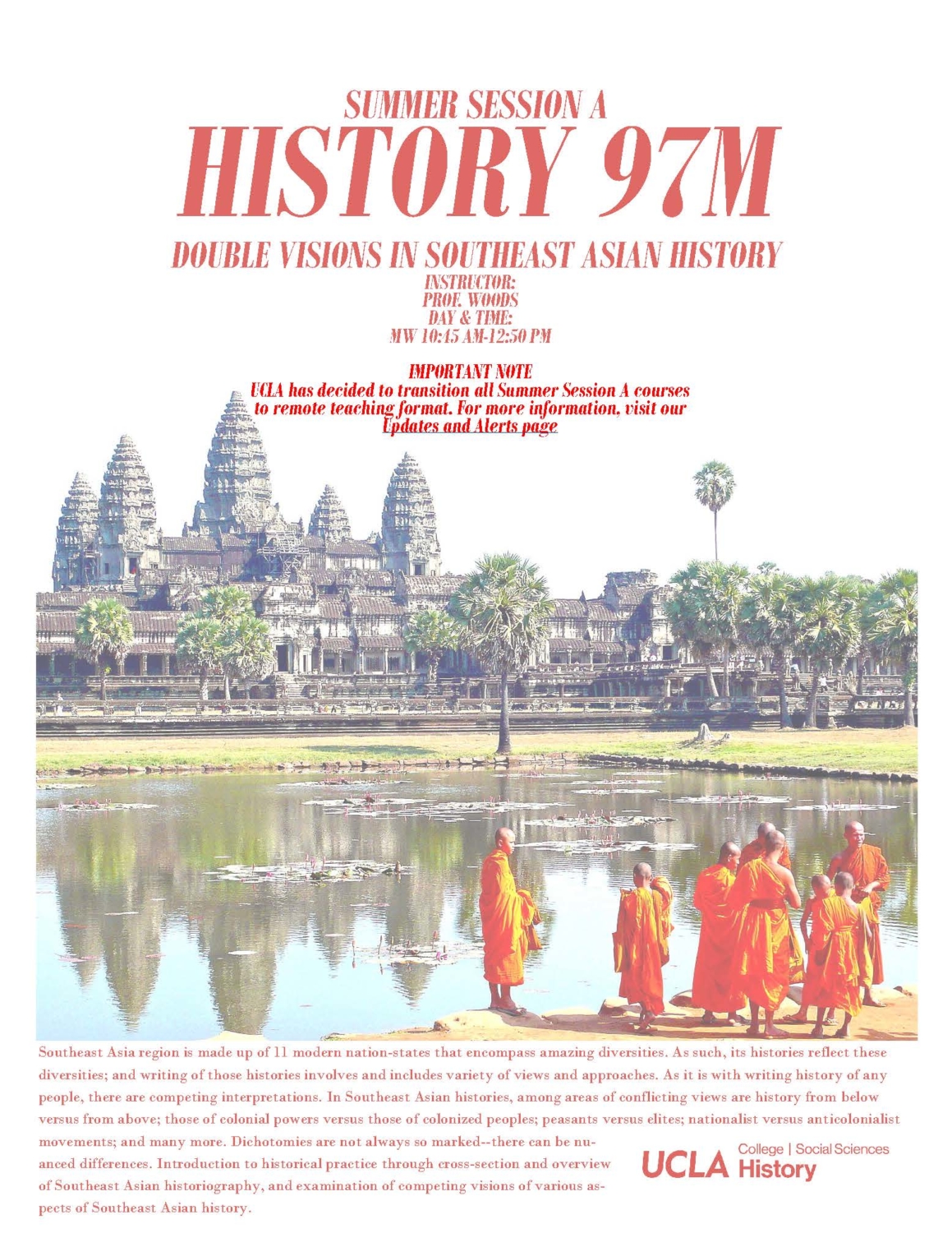 LA Social Science Summer Course Previews History Department Courses in